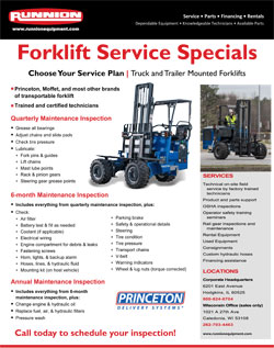 Forklift Service Specials graphic