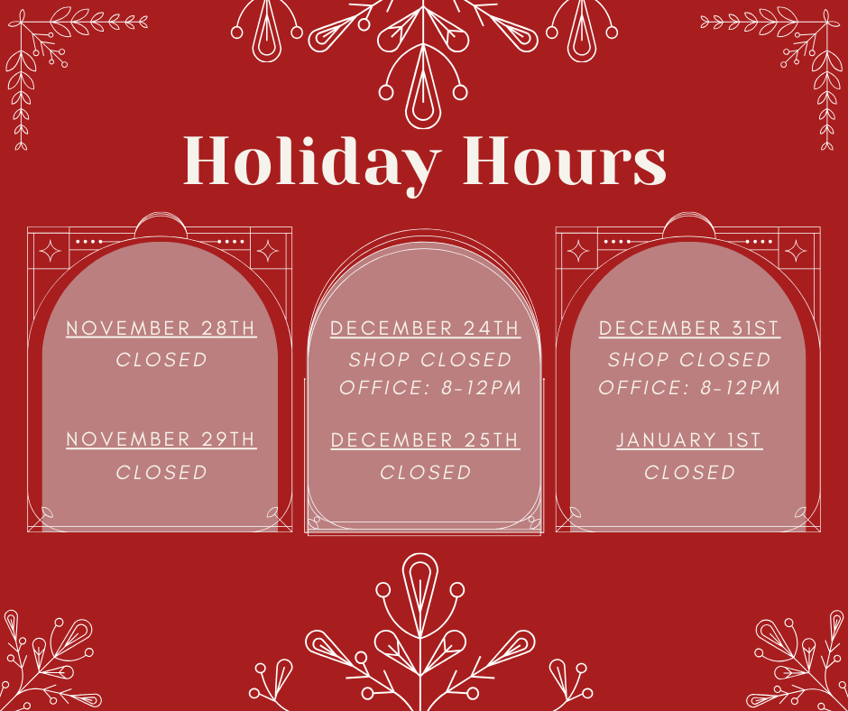 2024 Holiday Hours