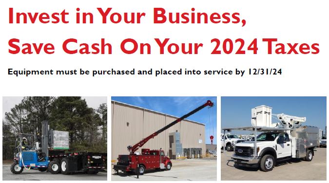 Invest in your business. Save cash on your 2024 taxes. Section 179